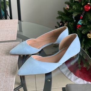 Journee Collection Womens Regular and Wide Width Pointed Toe Flat Blue size 12